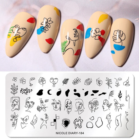 New Flower Stripe Design Stamping Plates
