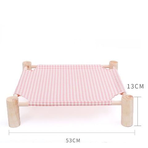 Wood Canvas Cat Lounge Bed