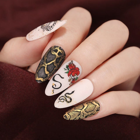 New Snake Leopard Nail Stamping Plates