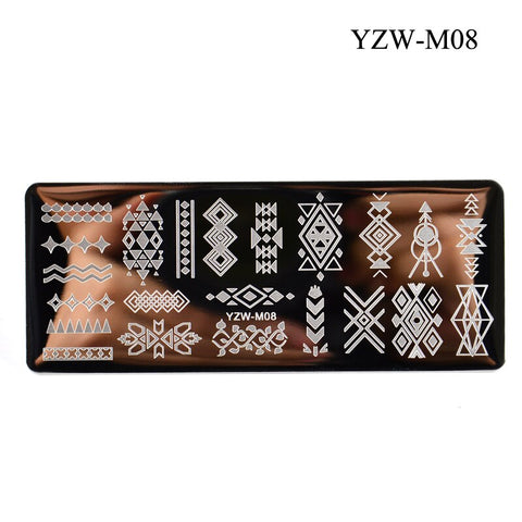 3 Sizes Flower Geometry Nail Stamping Plates