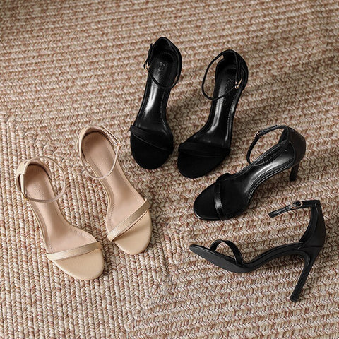 Women Open Toe Ankle Strap Stiletto Heel