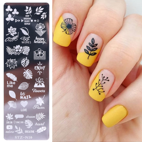 12Designs Retro Flower Butterfly Nail Art