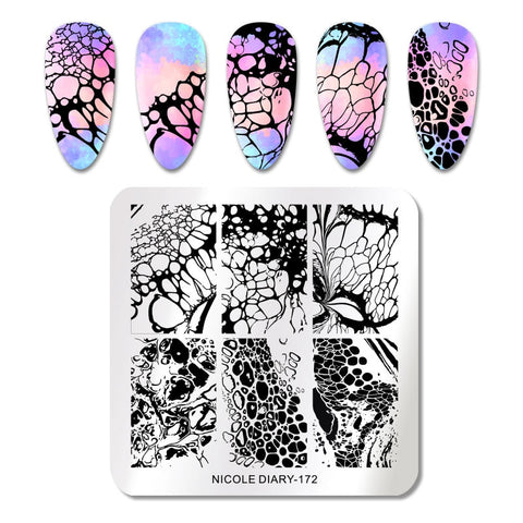 New Stainless Steel Loving Heart Nail Stamp Stencil