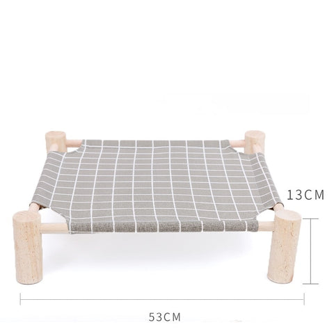 Wood Canvas Cat Lounge Bed