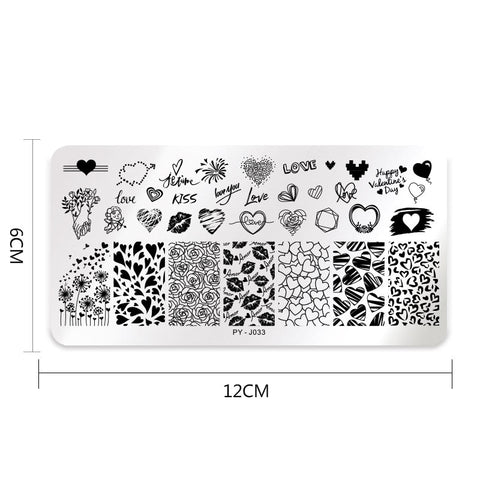 New Rose Flower Love Theme Nail Art