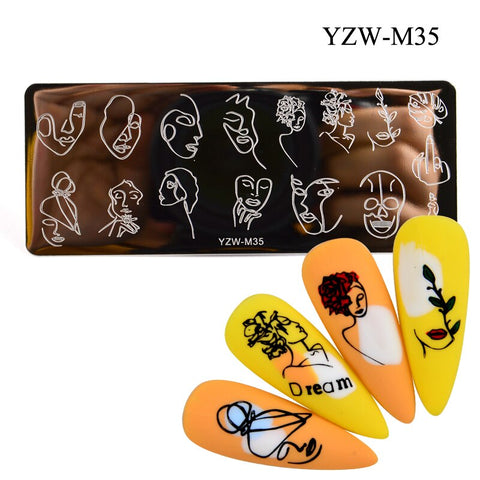 3 Sizes Flower Geometry Nail Stamping Plates