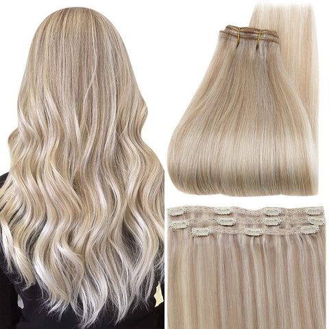 New Full Shine 50 Grams Clip in Hair Extensions