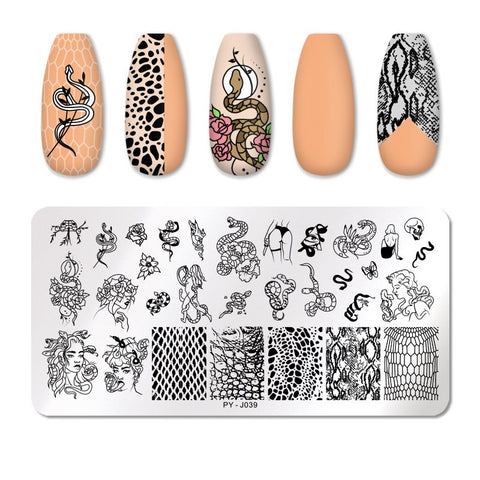 New Flower Geometry Nail Stamping Plates