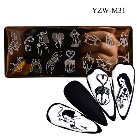 3 Sizes Flower Geometry Nail Stamping Plates