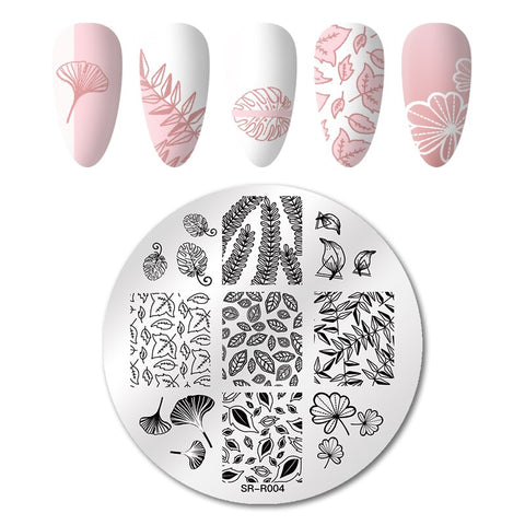 New Square Round Nail Stamping Plates