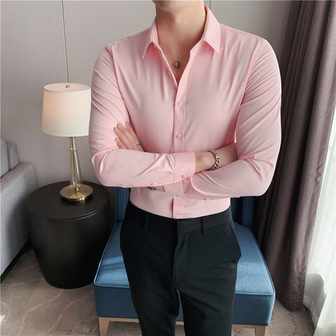 Men Camisas Hombre Long Sleeve Shirts