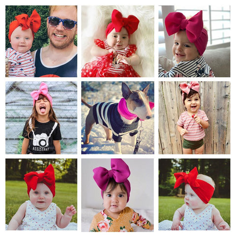 Baby Girls Big Bow Tie Hair Band