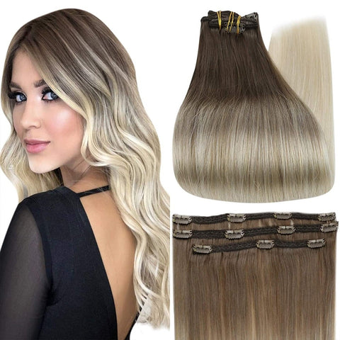 New Full Shine 50 Grams Clip in Hair Extensions