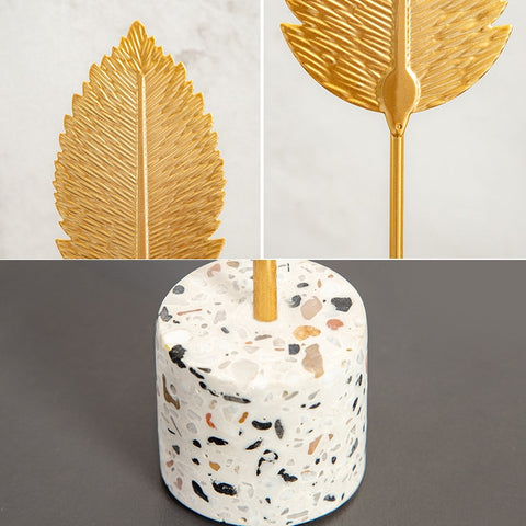 Nordic Gold Ginkgo Leaf Desktop Ornaments