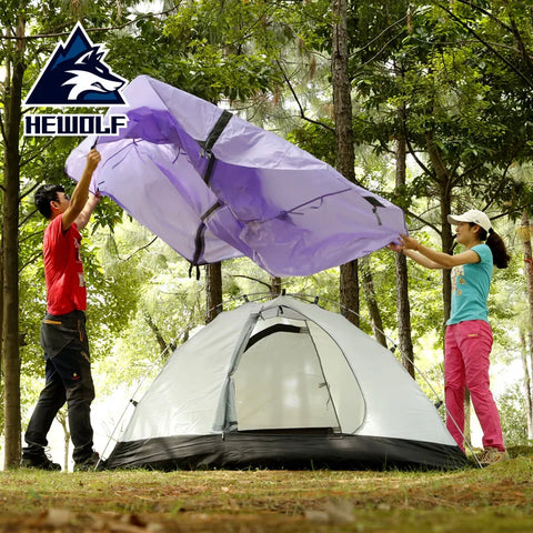 Outdoor Double Layer Ultralight Aluminum Pole Waterproof Windproof Camping Tent 2.51KG Beach