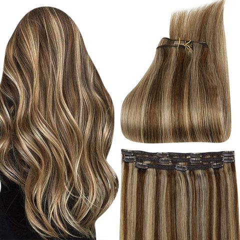 New Full Shine 50 Grams Clip in Hair Extensions