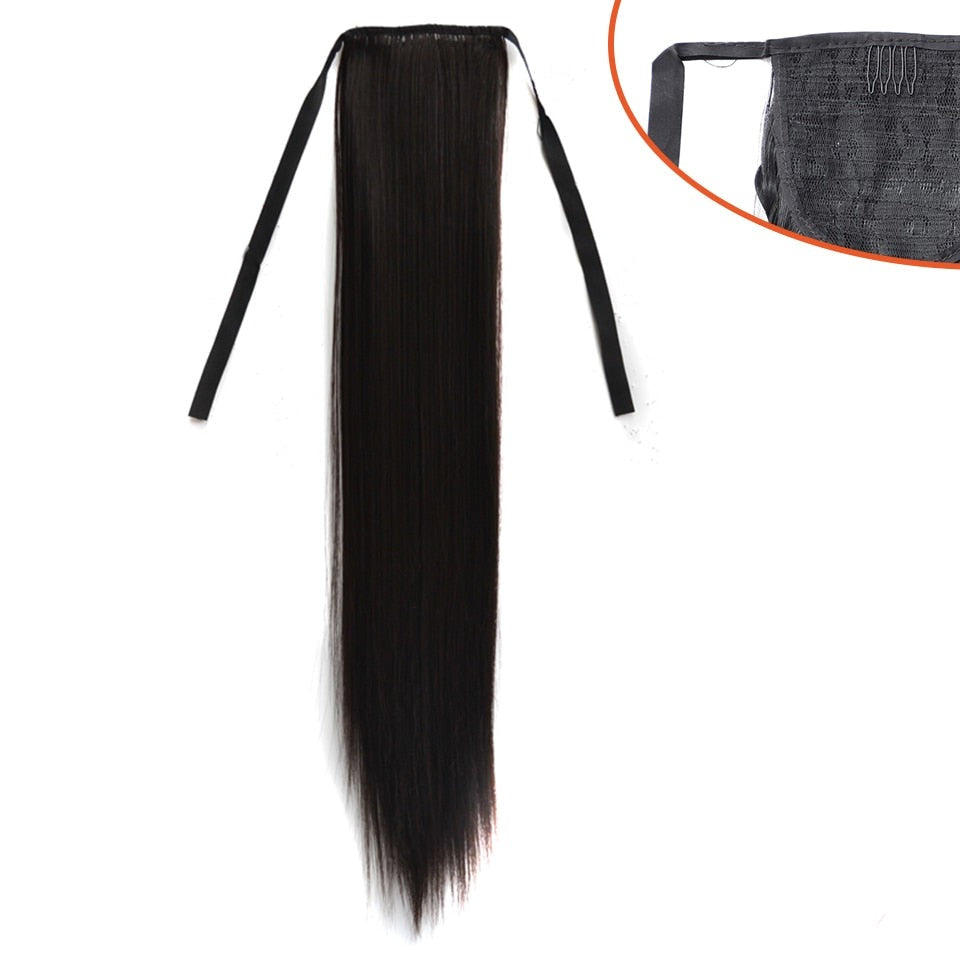 New Long Straight Pony Tail Synthetic Hair