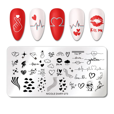 New Marble Abstract Geometry Nail Stamping Plates