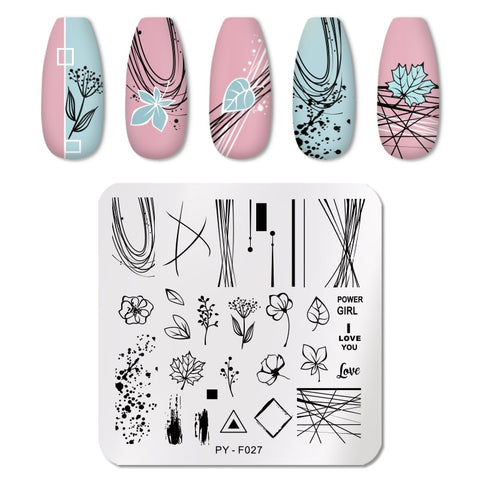 New Geometry Nail Stamping Plates
