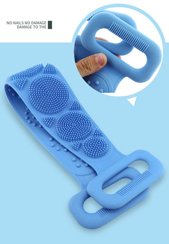 Back Rubbing Sided Silicone Bath Brush