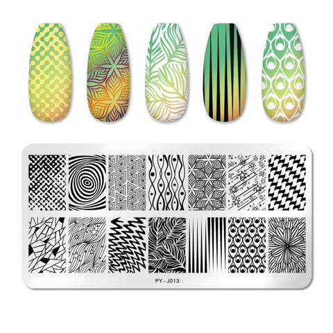 New Geometry Nail Stamping Plates
