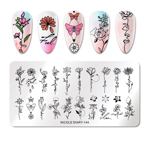 New Snake Leopard Nail Stamping Plates