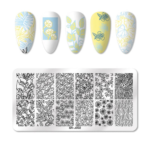 New Square Round Nail Stamping Plates
