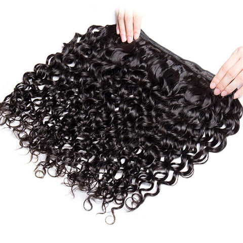 10A  Water Wave Bundles Curly Human Hair