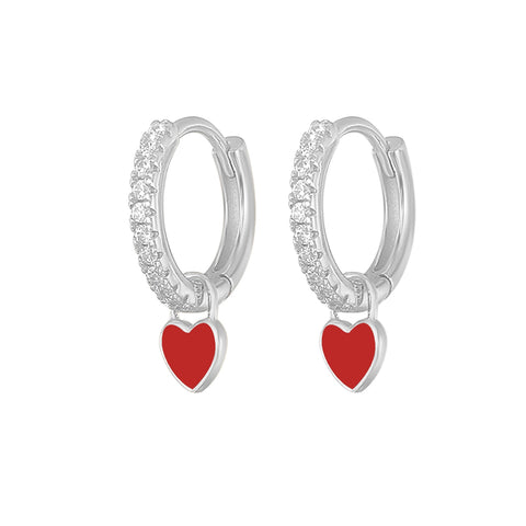New Aide Silver Color Hoop Earrings