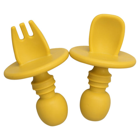 Baby Infant Mini Silicone Fork Spoon