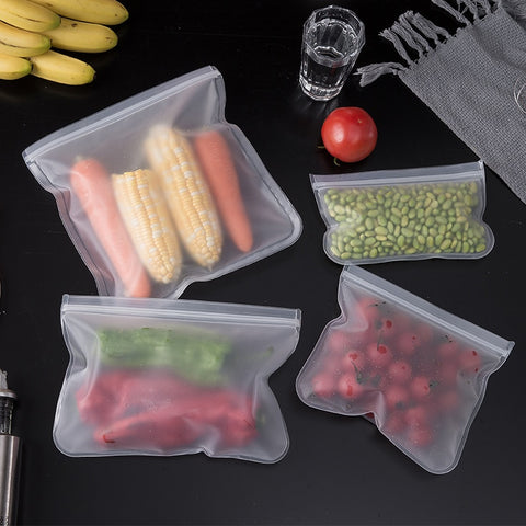 New Silicone Food Storage Bag Reusable Stand