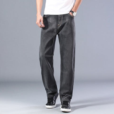 Summer Men Thin Straight-leg Loose Jeans