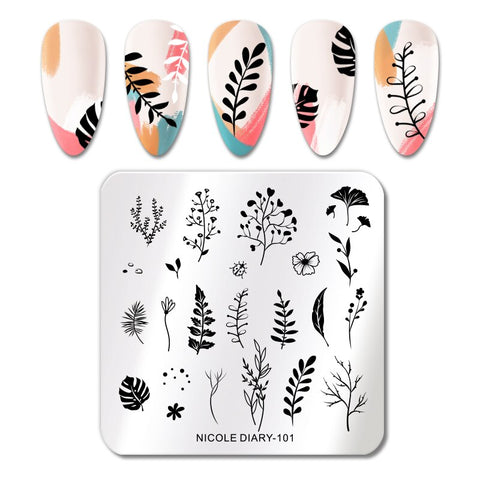 New Snake Leopard Nail Stamping Plates
