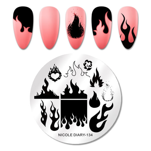New Stainless Steel Loving Heart Nail Stamp Stencil