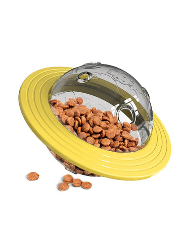 Dog Fun Flying Saucer Food Dispensing Toy