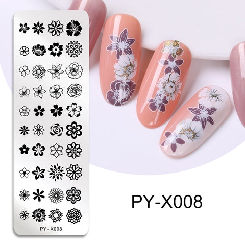 New Flower Geometry Nail Stamping Plates