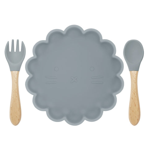 3pcs Baby Fork Plate Spoon