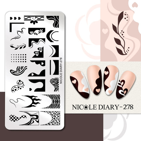 Girl Love Heart Printing Stencil Manicuring Art