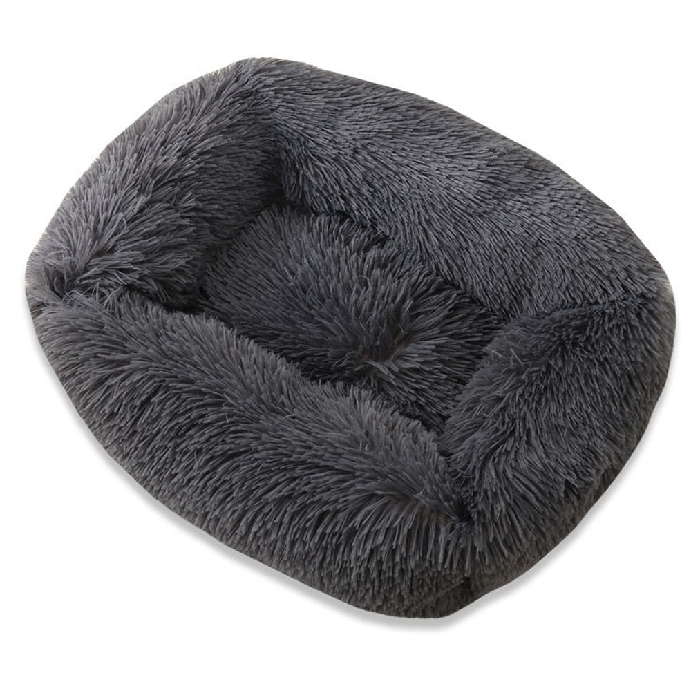 Long Plush Square Dog Beds
