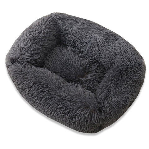 Long Plush Square Dog Beds