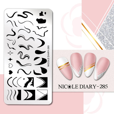 Girl Love Heart Printing Stencil Manicuring Art