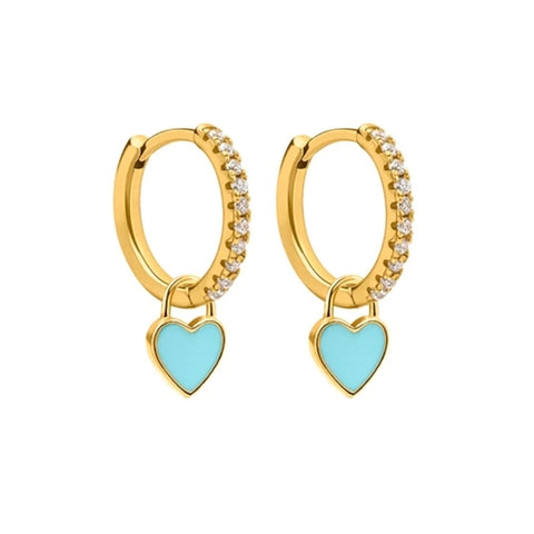 New Aide Silver Color Hoop Earrings
