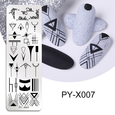New Flower Geometry Nail Stamping Plates