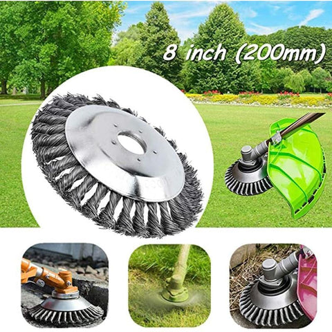 New Steel Wire Wheel Garden Weed Brush