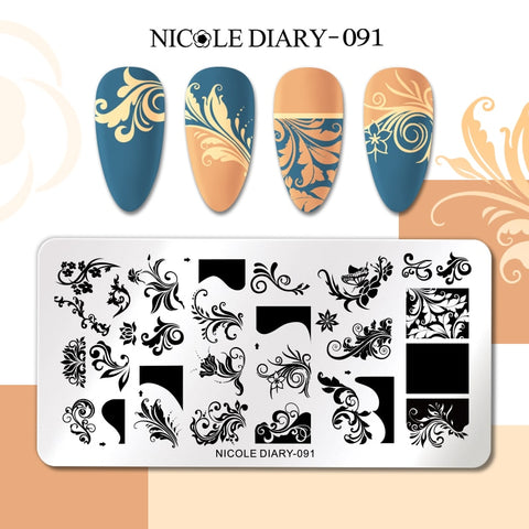 Nails Leaf Flower Manicure Decor