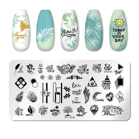 New Flower Geometry Nail Stamping Plates