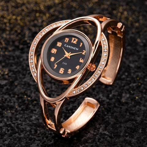 Women Crystal Fashion Quartz Diamond Wristwatch