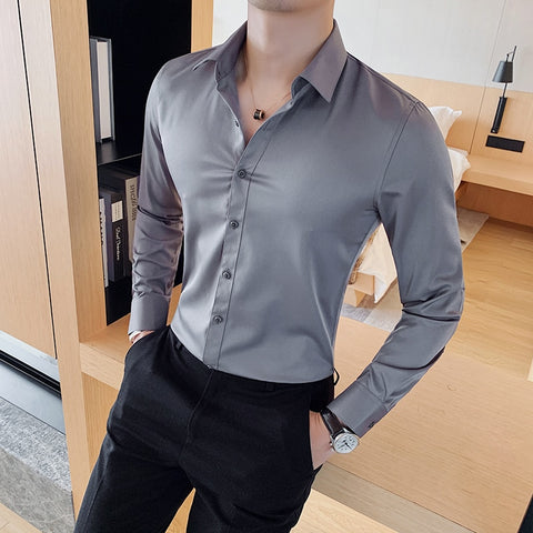 Men Camisas Hombre Long Sleeve Shirts