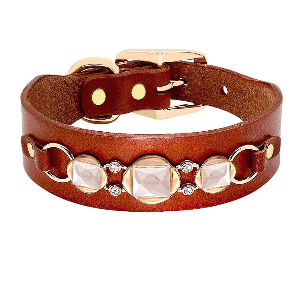 Dog Durable Genuine Leather Collar