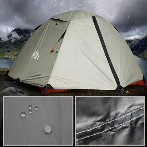 Outdoor Double Layer Ultralight Aluminum Pole Waterproof Windproof Camping Tent 2.51KG Beach